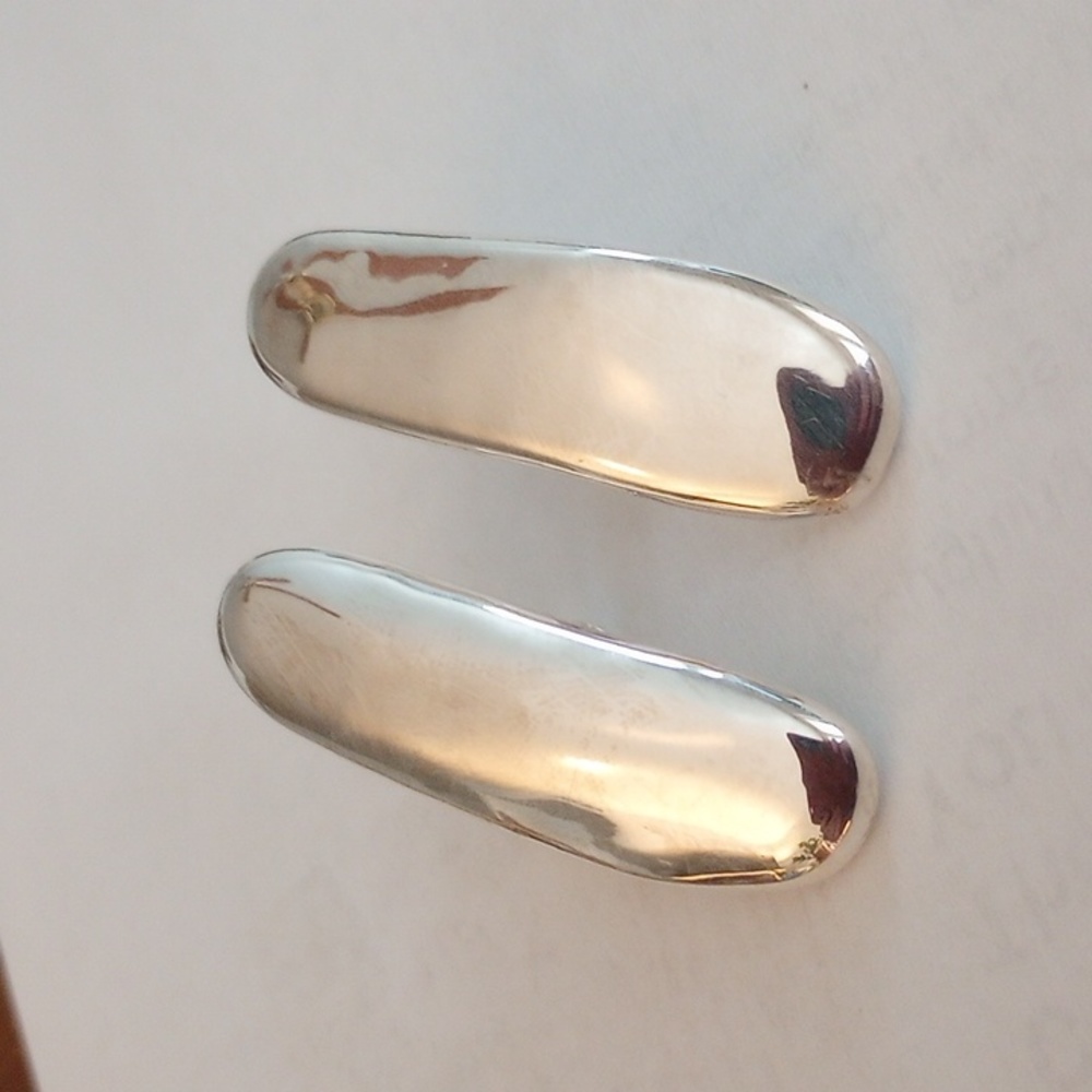 Silver post earrings